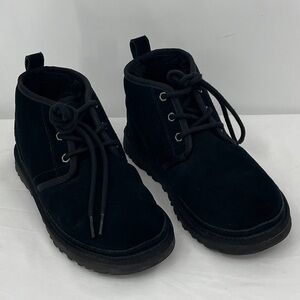 UGG NEUMEL BLACK  Suede Boots WOMENS SIZE 8 LACE UP ANKLE BOOT